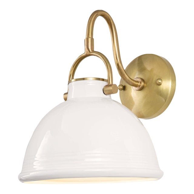 Regina Andrew Eloise Ceramic Sconce (White) For Sale