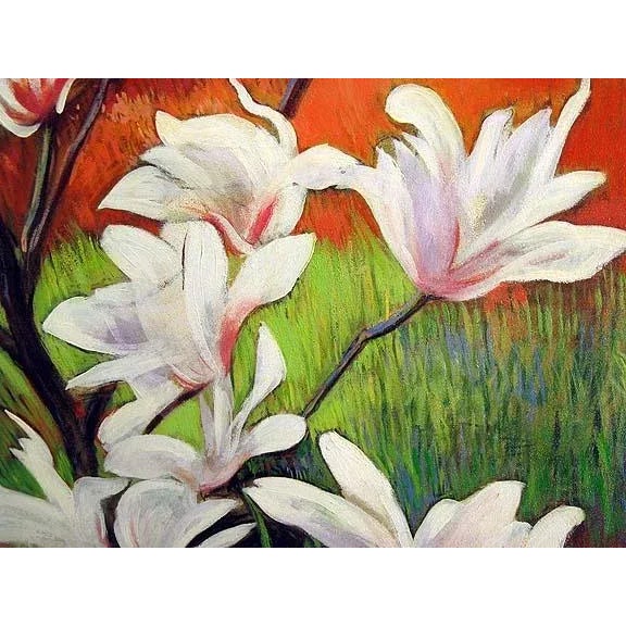 Impressionist Oseph Santele Flowering Tree II Original Oil Painting of Flowers For Sale - Image 3 of 3