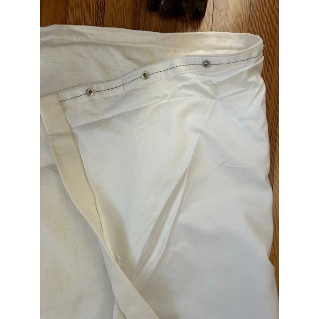 White Duralee Pinch Pleat Curtain Drapes - Pair of 2 For Sale - Image 9 of 9