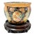 Vintage Chinese Famille Noire Style Porcelain Cachepot With Wood Stand For Sale