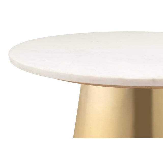 Transitional Bleeker Marble Cocktail Table For Sale - Image 3 of 6