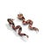 Bochic “Orient” Vintage Ruby & Sapphire Serpent Earrings Set 18K Gold & Silver For Sale - Image 12 of 15