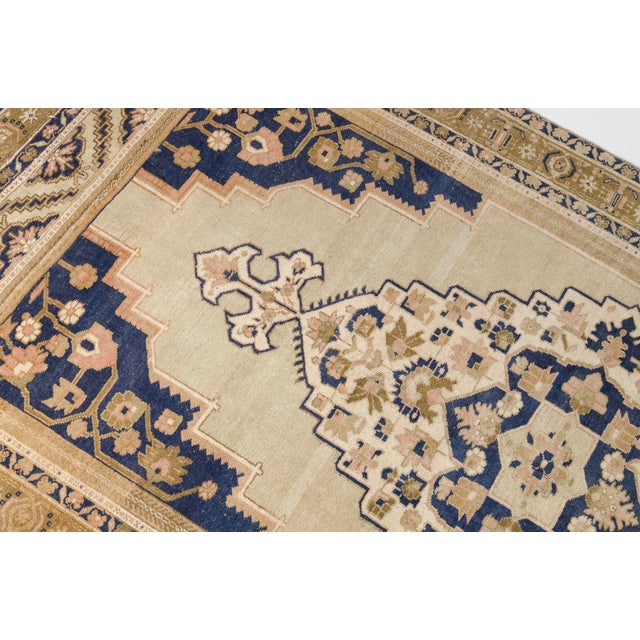 Mid 20th Century Oversize Oushak Beige Rug For Sale - Image 10 of 10