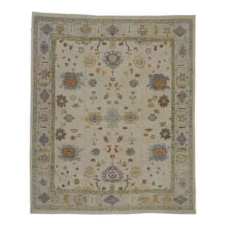 Turkish Oushak Rug - 09'02 X 11'01 For Sale