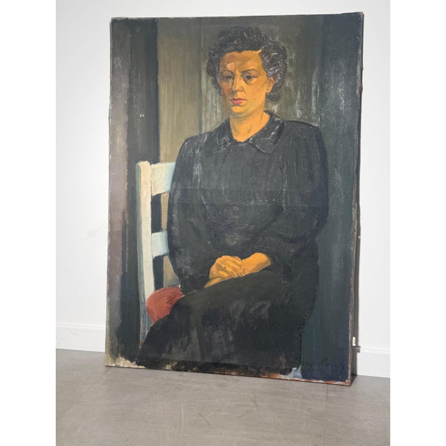Dré Van Den Langenbergh, Portrait, Oil on Canvas For Sale - Image 8 of 8