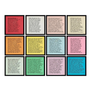 Jenny Holzer, Set of 12 Framed “Inflammatory Essays”