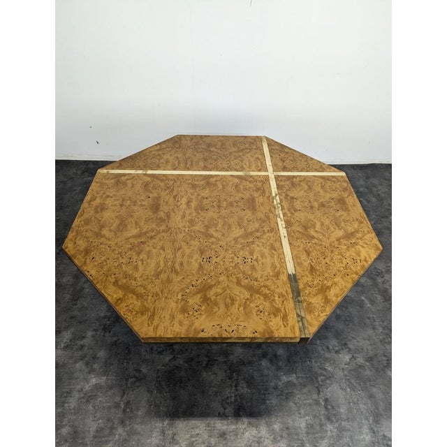 Walnut Burl Table by Jean Claude Mahey For Sale - Image 3 of 8