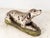 Vintage English Reconsitituted Stone Dalmatian Dog Garden Ornament, Mid 20th C. For Sale - Image 4 of 8