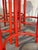Wood Set of 6 Red Plywood Bar Stools With Metal Frames Mid-Century Modern For Sale - Image 7 of 9