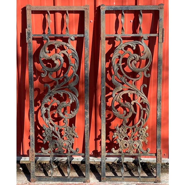 Antique Victorian Bird of Paridise Cast Iron Garden Gates For Sale - Image 16 of 16