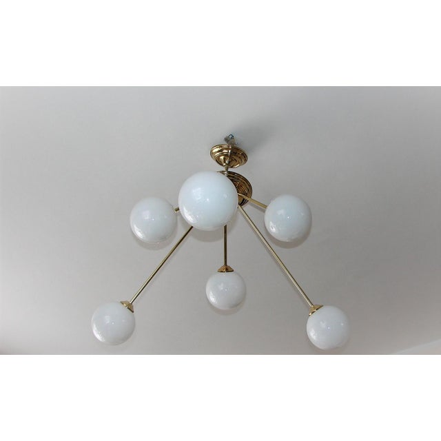 Modern Globe Chandelier, 1960s For Sale - Image 9 of 14