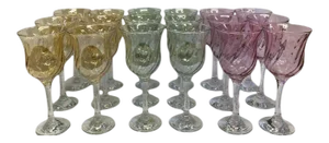 Vintage 1960s Iridescent Luster Goblets - Set of 18
