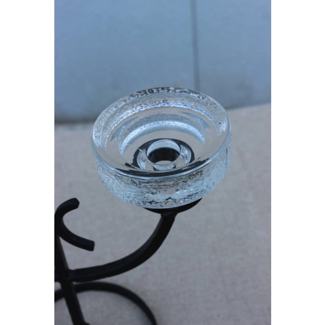 Swedish Iron Candleholders - a Pair For Sale In New York - Image 6 of 8