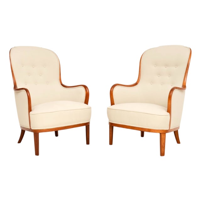 Set of Swedish Chairs attributed to Carl Malmsten, 1940s For Sale