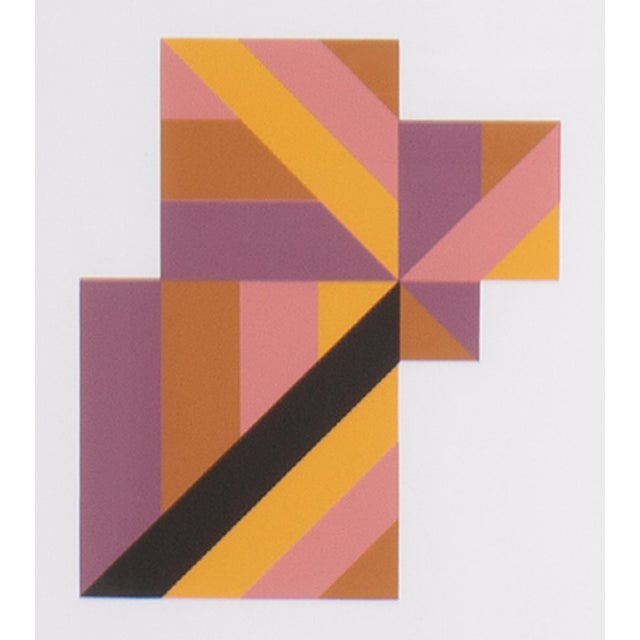 A 1995 serigraph print, titled "Konstruktion and Intuition," by the German artist Anton Stankowski (1906-1998). This print...