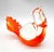 Contemporary Orange & Clear Murano Sommerso Glass Bird – 20th Century – Italian Modern / Collectible Glass For Sale - Image 3 of 10