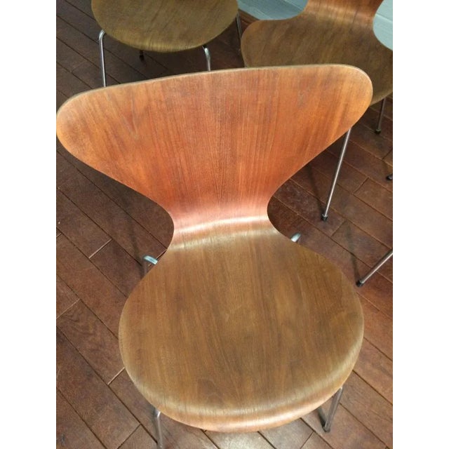 Teak & Plywood Chairs from Fritz Hansen, 1960s, Set of 4 For Sale - Image 10 of 11