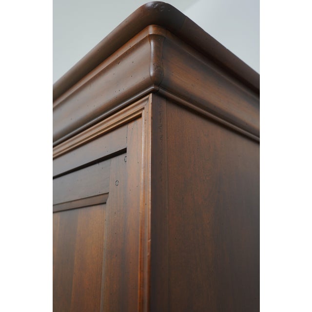 1980s French Empire Cherry Tv Armoire Cabinet For Sale - Image 12 of 16