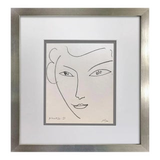 Henri Matisse Limited Edition Stone Lithograph No. 121/200, Mourlot Paris 1952, Custom Framed For Sale