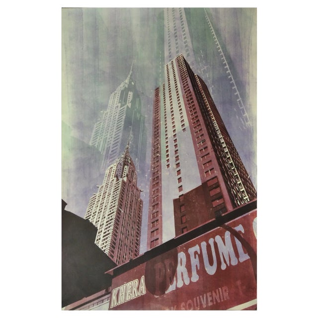 Luis Fernandez, City Scene, 2007, Mixed Media on Paper For Sale