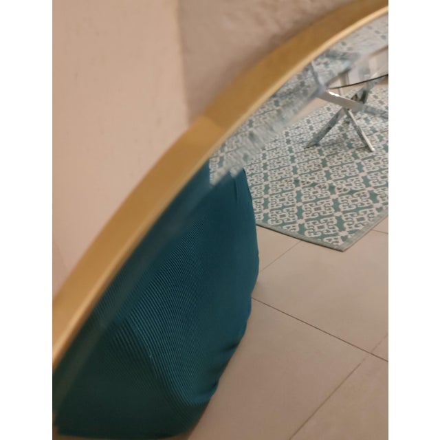 1980s Beveled Mirror with Brass Frame, 1980s For Sale - Image 5 of 8