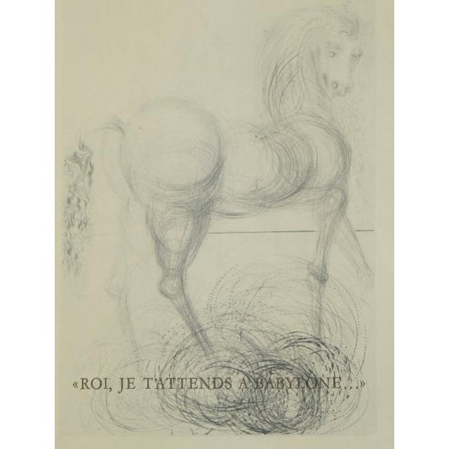 Salvador Dalí (1904–1989) King, I Await You in Babylon Original color poster On vellum, 46 x 80 cm (approx. 18 x 31...