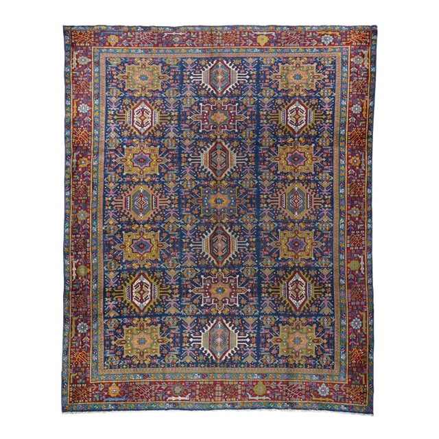 Antique Heriz Rug 8'2'' x 10'7'' For Sale
