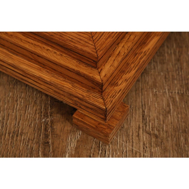 Ppl Fine Woodworking Mission Oak and Stained Glass Floor Lamp For Sale - Image 9 of 18