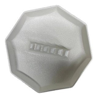 1960s Mid Century Octogon White Haeger Pottery Ashtray For Sale