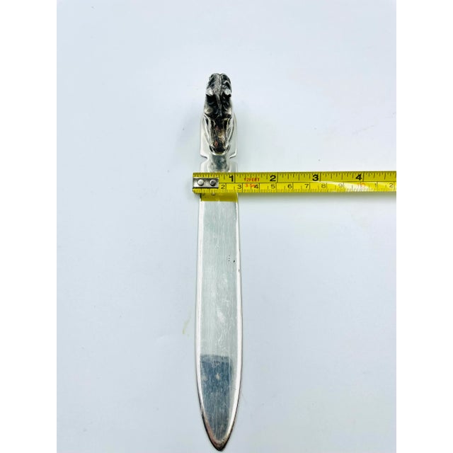 Mid 20th Century Reed & Barton Equine Sterling Silver Plate Letter Opener With Horse Head Handle For Sale - Image 9 of 10