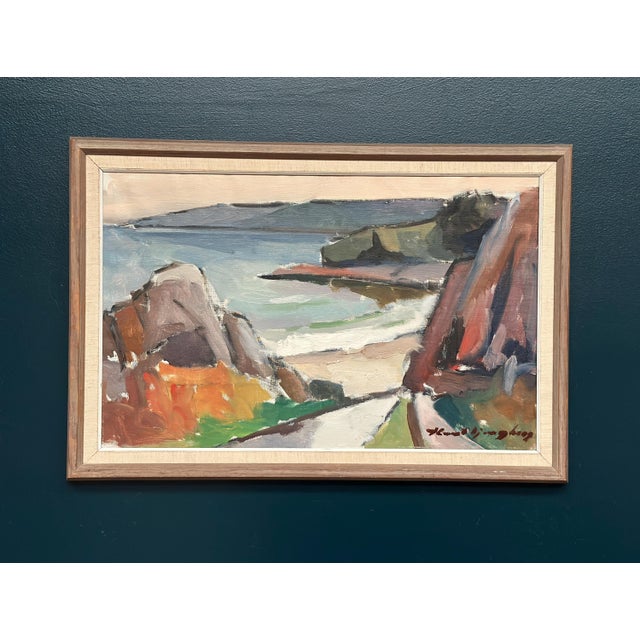 Knut Ljungberg, Seascape, 1960s, Oil Painting on Canvas, Framed For Sale - Image 6 of 15