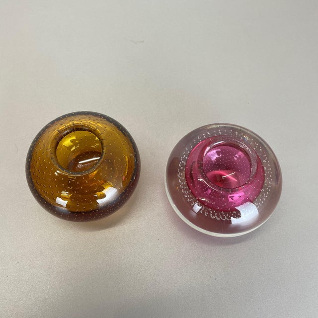 Bubble Structure Ashtrays in Murano Glass, Italy, 1970s, Set of 2 For Sale - Image 14 of 18