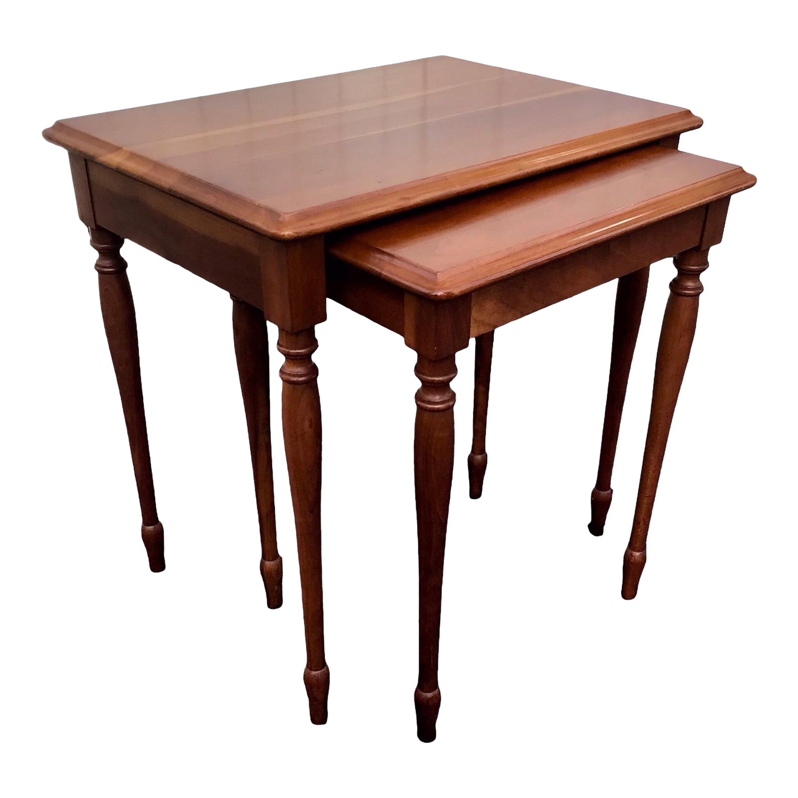 1960s Solid Cherry Wood Nesting Tables Set of 2 Chairish