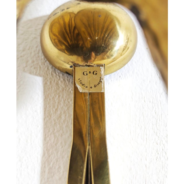 Mid-Century Modern Brass Wall Lamps by Tommaso Barbi for G&G Studio, Italy, 1960s, Set of 2 For Sale - Image 3 of 16