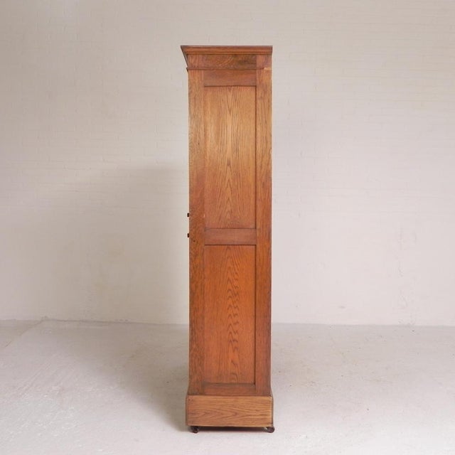 1930s Oak Roller Shutter Cabinet with Shutters One Above the Other, 1930s For Sale - Image 5 of 18