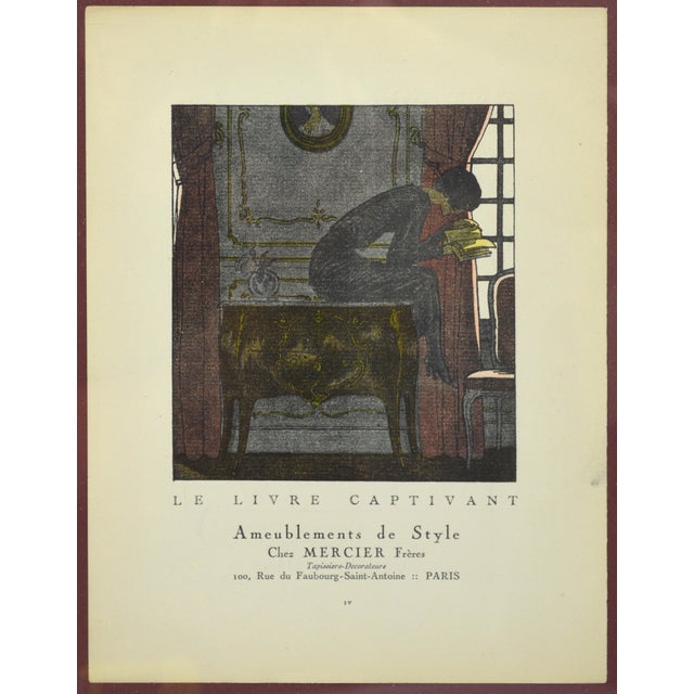 Art Deco French Art Deco Mercier Freres / Gazette Du Bon Ton Prints W House of Heydenryk Silver Gilt Frames - Set of 2 For Sale - Image 3 of 6