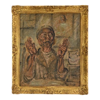 Frank Stanley Herring “Ise Coming Too” Oil on Canvas For Sale