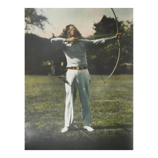 Early 20th Century Archery Colortone Photograph For Sale
