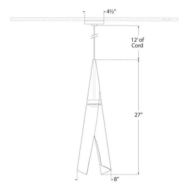 Modern Kelly Wearstler for Visual Comfort Signature Piel Medium Wrapped Pendant in Pewter For Sale - Image 3 of 3
