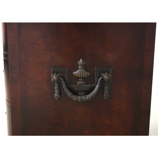 Maitland Smith Burl Walnut Serpentine Chest For Sale - Image 10 of 18