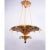 Vintage Art Deco Two-Tiers Upside Down Umbrella Ceiling Chandelier With Faux Tortoiseshell For Sale - Image 4 of 8