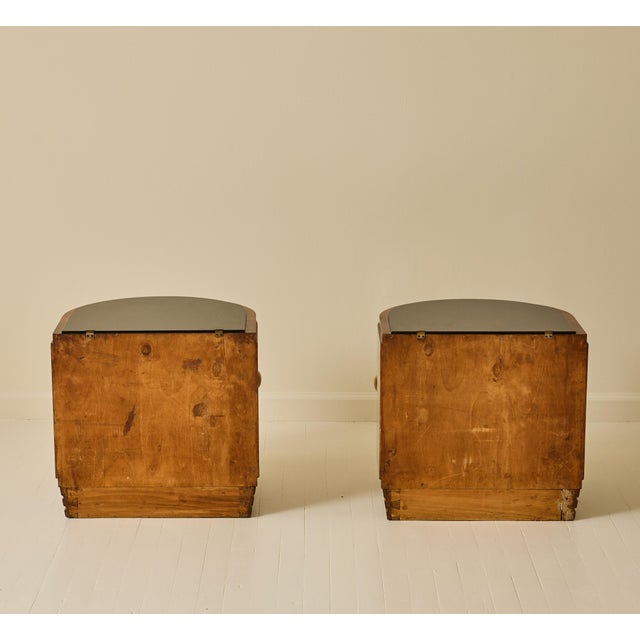 Italian Art Deco Bedside Tables, a Pair, 1940s For Sale - Image 9 of 10