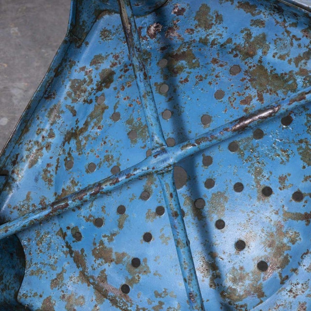 Blue Table and Chairs by Joseph Mathieu, France, 1950s, Set of 5 For Sale - Image 8 of 10