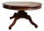 Vintage Victorian-Style Round Wood Pedestal Coffee Table. For Sale