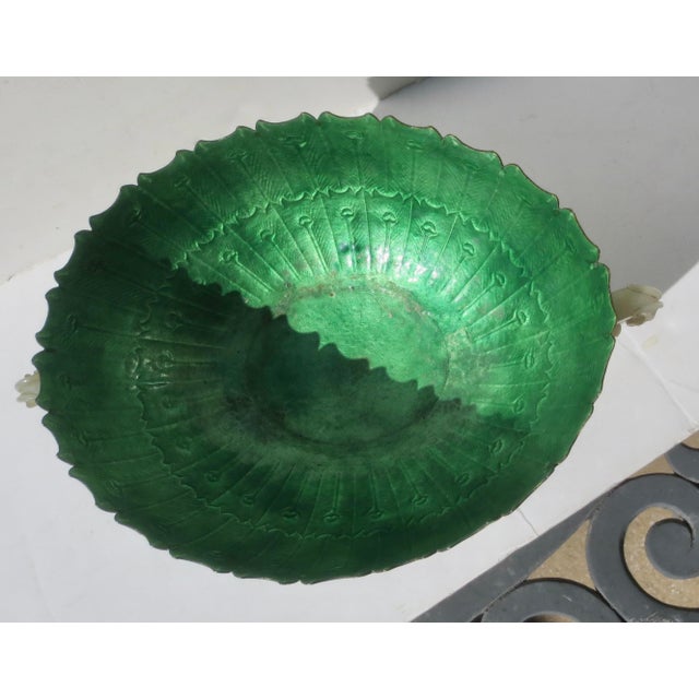 A Large Chinese Enamel Peacock Bowl 19th Century For Sale In New York - Image 6 of 10