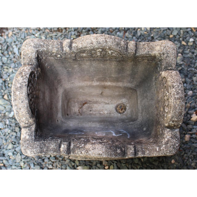 Mid 20th Century Mid-20th Century English Cast Stone Mine Shaft Cart Form Planter For Sale - Image 5 of 7
