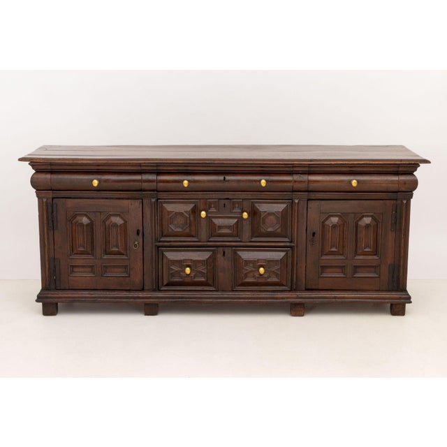 Traditional Renaissance Revival Oak Sideboard For Sale - Image 3 of 11