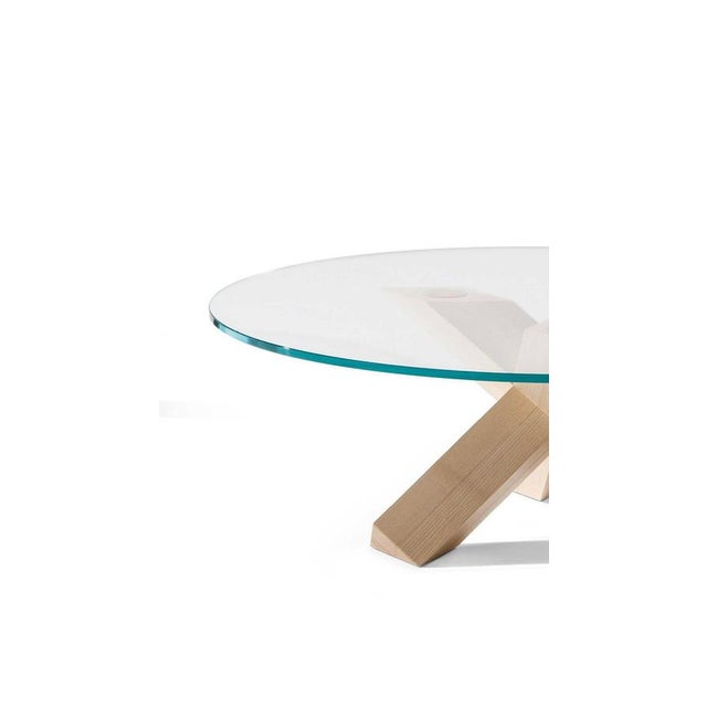 Mario Bellini Mid-Century La Rotonda Coffee Table in Wood & Glass from Mario Bellini For Sale - Image 4 of 14