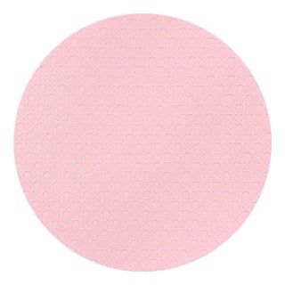 Solid Blossom Vegan Leather Round Cane Placemat, Set of 4 For Sale