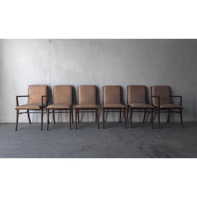 1950s Set of 6 Sabre Leg Dining Chairs by Robsjohn-Gibbings for Widdicomb For Sale - Image 5 of 14